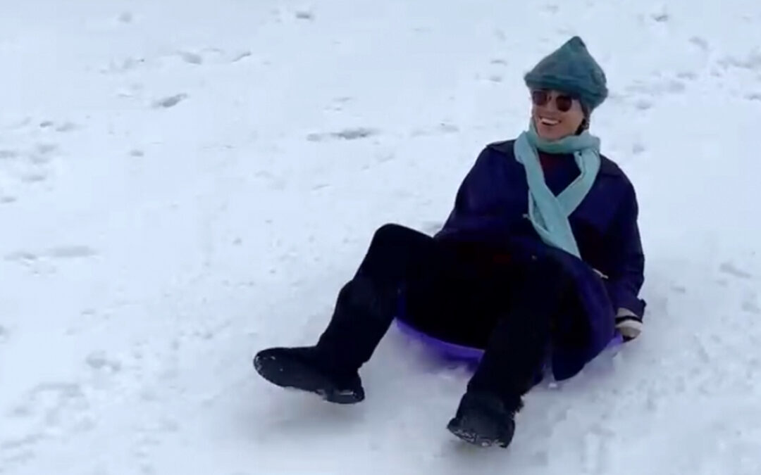 Bella Sledding