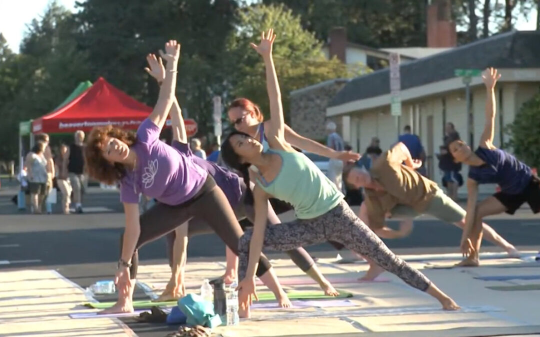 Dr. Bella Does Yoga in the Street