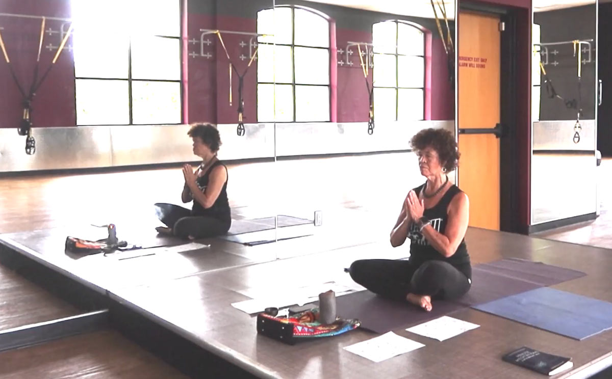 Dr Bella doing yoga